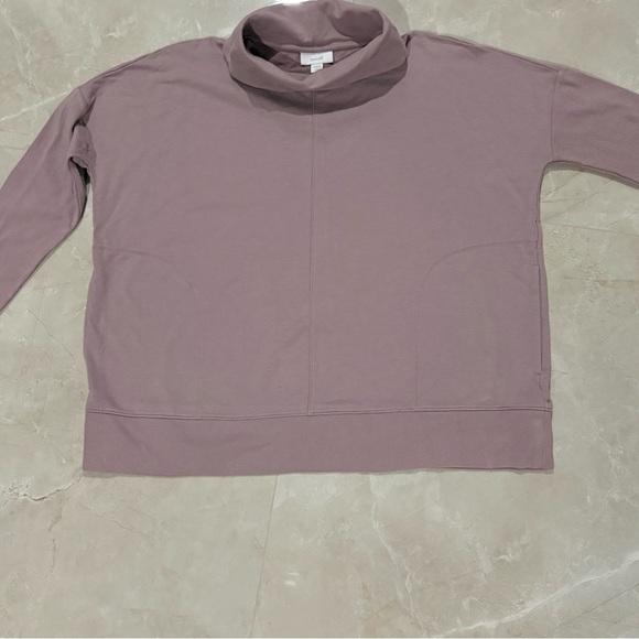 Pure J Jill Shirt Size SP Light Mauve Pull On Cowl Turtle Neck Cotton Blend - Picture 5 of 10